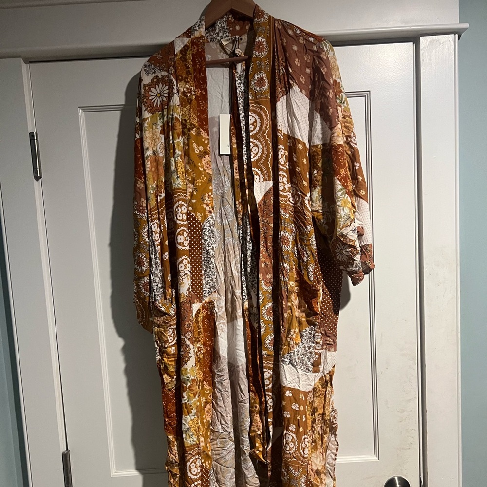 SPELL x REVOLVE Cha Cha Maxi Robe in Rust/Brown Sugar M/L - NWT - Picture 3 of 14